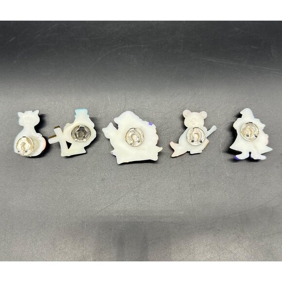 Vintage 1990s Halloween Button Covers Set Ghost Witch Black Cat Owl Retro Shirt - Picture 3 of 5